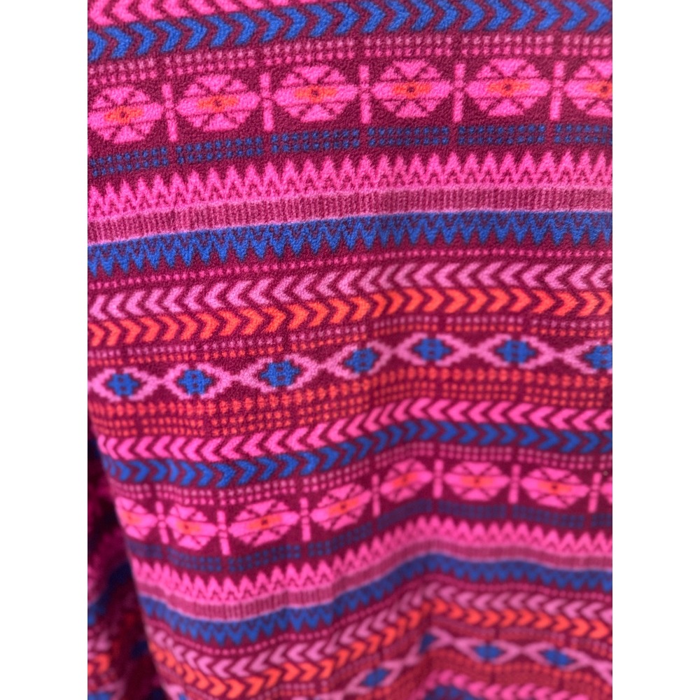 Columbia Womens XL‎ Fleece Pullover Quarter Zip Southwestern Geometric Pink New - Picture 6 of 6
